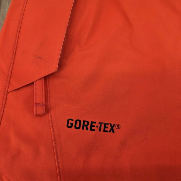 Volcom Baldface Guide Gore-Tex Snowboard Pants Medium Orange Ski Vents Outdoor - Picture 9 of 16